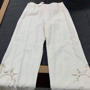 Anthropologie Ivory Colored Pants